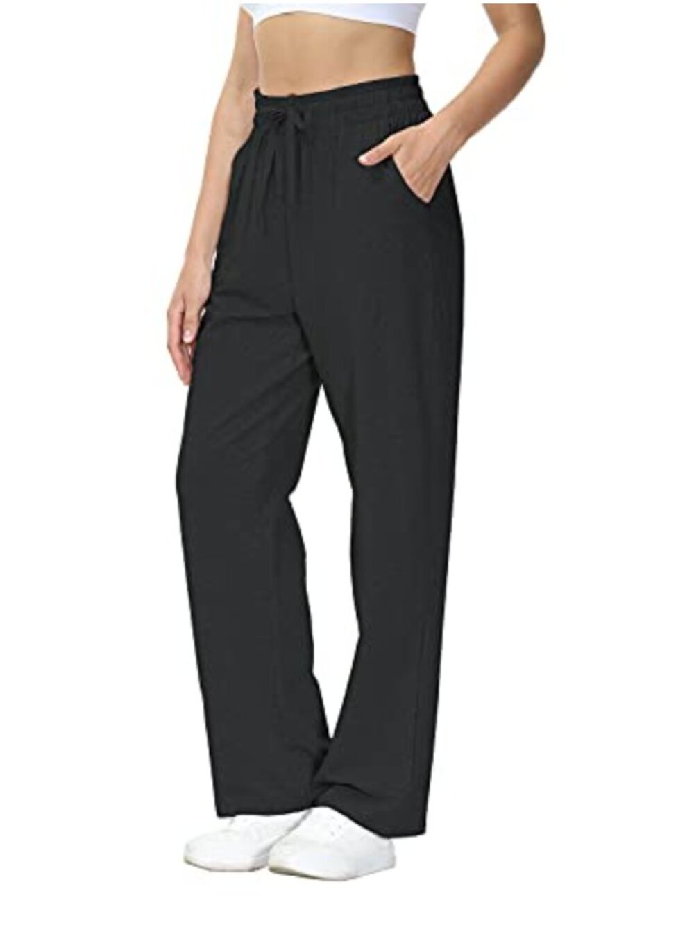 Womens Cotton Sweatpants High Waist Joggers with Pockets Loose Fit